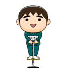 緑ジャージの【おじさん】♂絵本タッチ（個別スタンプ：32）