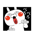 限界まで飛び出す！顔芸うさぎ（個別スタンプ：14）