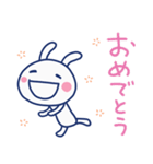 ほっこり挨拶☆ほぼ白うさぎ（個別スタンプ：25）