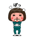 緑ジャージの【3－B】♀絵本タッチ（個別スタンプ：16）