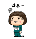緑ジャージの【3－B】♀絵本タッチ（個別スタンプ：23）