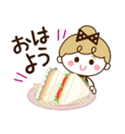 【家族♡日常】リボンの女の子（個別スタンプ：1）