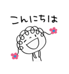 あいさつ☆花リボン（個別スタンプ：5）