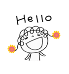 あいさつ☆花リボン（個別スタンプ：6）