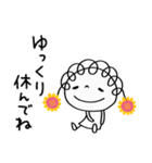 あいさつ☆花リボン（個別スタンプ：34）