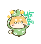 飛び出す！まるもこ豆柴☆赤柴【台湾】（個別スタンプ：6）