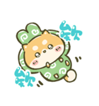 飛び出す！まるもこ豆柴☆赤柴【台湾】（個別スタンプ：14）