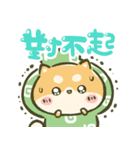 飛び出す！まるもこ豆柴☆赤柴【台湾】（個別スタンプ：22）