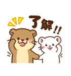 コツメカワウソ＆オコジョ♡シンプル（個別スタンプ：8）
