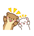 コツメカワウソ＆オコジョ♡シンプル（個別スタンプ：10）