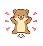 コツメカワウソ＆オコジョ♡シンプル（個別スタンプ：14）