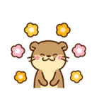 コツメカワウソ＆オコジョ♡シンプル（個別スタンプ：17）