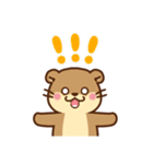 コツメカワウソ＆オコジョ♡シンプル（個別スタンプ：18）
