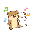 コツメカワウソ＆オコジョ♡シンプル（個別スタンプ：20）