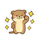 コツメカワウソ＆オコジョ♡シンプル（個別スタンプ：26）