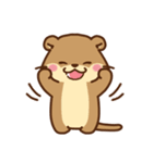 コツメカワウソ＆オコジョ♡シンプル（個別スタンプ：27）
