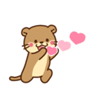 コツメカワウソ＆オコジョ♡シンプル（個別スタンプ：30）