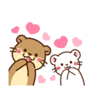 コツメカワウソ＆オコジョ♡シンプル（個別スタンプ：32）