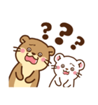 コツメカワウソ＆オコジョ♡シンプル（個別スタンプ：34）
