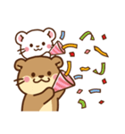 コツメカワウソ＆オコジョ♡シンプル（個別スタンプ：38）