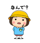 幼稚園児の女の子BIG(緑組)（個別スタンプ：35）