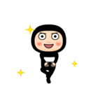 黒タイツの【名無し】アニメ顔（個別スタンプ：7）