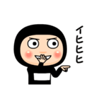 黒タイツの【名無し】アニメ顔（個別スタンプ：9）