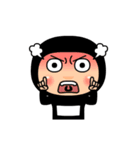 黒タイツの【名無し】アニメ顔（個別スタンプ：14）