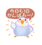 仲良しインコさん「秋から冬へ」（個別スタンプ：10）