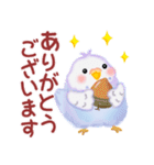 仲良しインコさん「秋から冬へ」（個別スタンプ：12）
