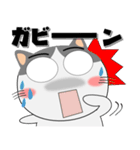 ハチワレ猫★擬音語・擬態語（個別スタンプ：6）