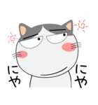ハチワレ猫★擬音語・擬態語（個別スタンプ：22）