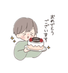 敬語で伝える男の子（個別スタンプ：6）