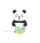 【あいさつ】動く！もふもふパンダンミニ（個別スタンプ：18）
