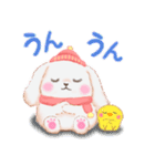 ベイビーうさぎさん「冬」（個別スタンプ：8）