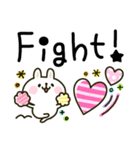 カラフルうさぎ♡可愛いスタンプ（個別スタンプ：3）