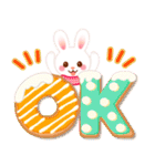 【冬・年末年始】ほっこりうさぎの挨拶（個別スタンプ：1）