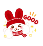 【冬・年末年始】ほっこりうさぎの挨拶（個別スタンプ：10）
