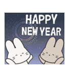 飛びだす！可愛いウサちゃんお年賀スタンプ（個別スタンプ：3）