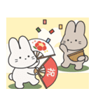飛びだす！可愛いウサちゃんお年賀スタンプ（個別スタンプ：5）
