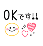 ボールペン風スマイル♡毎日使える敬語（個別スタンプ：1）