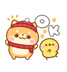 豆柴日和♡冬の毎日（個別スタンプ：4）