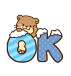 コツメカワウソ♡日常 冬ver（個別スタンプ：13）