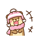 コツメカワウソ♡日常 冬ver（個別スタンプ：21）