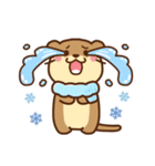 コツメカワウソ♡日常 冬ver（個別スタンプ：34）