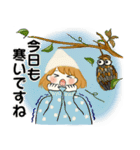 ふんわりリボンちゃん 12 ♡ 冬の思いやり（個別スタンプ：5）