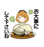 ふんわりリボンちゃん 12 ♡ 冬の思いやり（個別スタンプ：10）