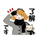 ふんわりリボンちゃん 12 ♡ 冬の思いやり（個別スタンプ：13）