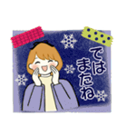 ふんわりリボンちゃん 12 ♡ 冬の思いやり（個別スタンプ：35）