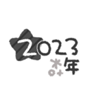 大人可愛い◎モノクロスタンプ2023（再販）（個別スタンプ：4）
